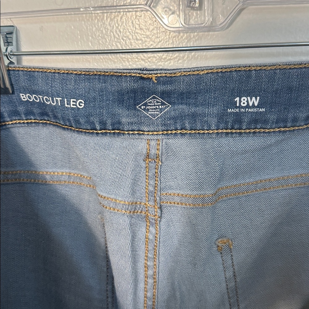 NWT Size 18W, Mid-Rise & Boot Cut Blue Jeans by St. John’s Bay - Picture 4 of 7